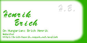 henrik brich business card